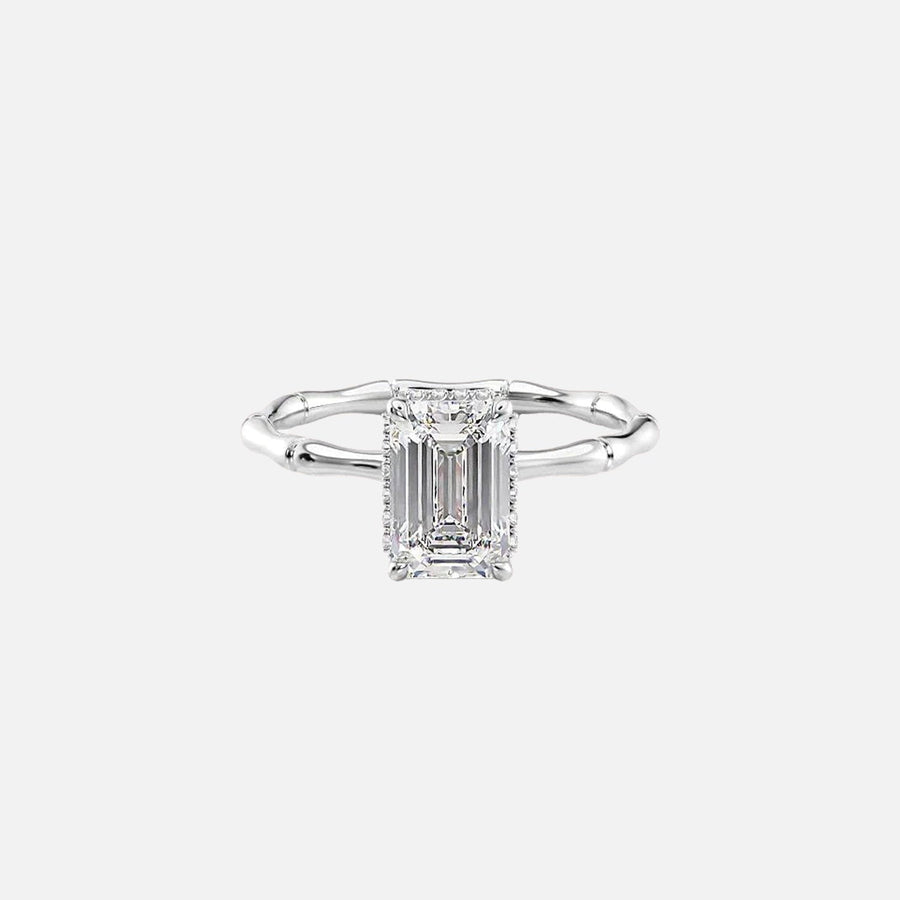  The Eve Emerald Lab Diamond Ring 14k White Gold 001