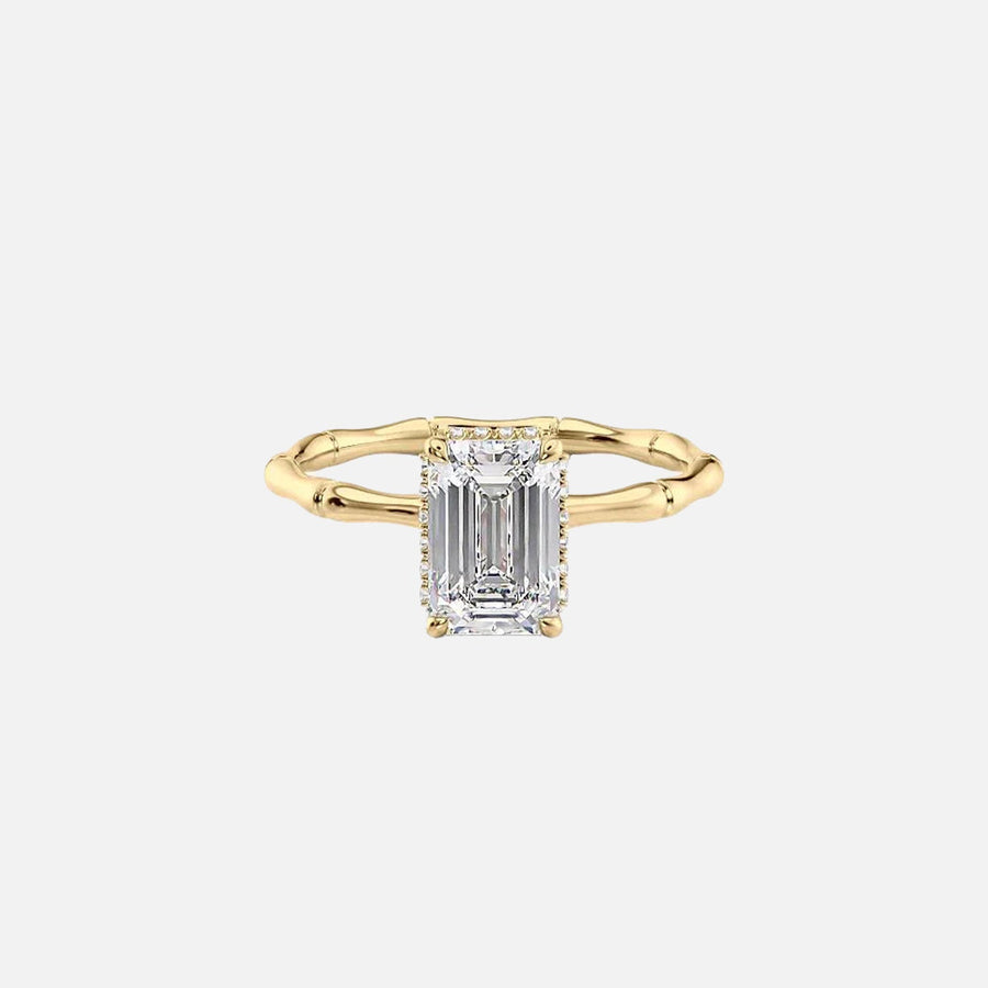 The Eve Emerald Lab Diamond Ring 14k Yellow Gold 001
