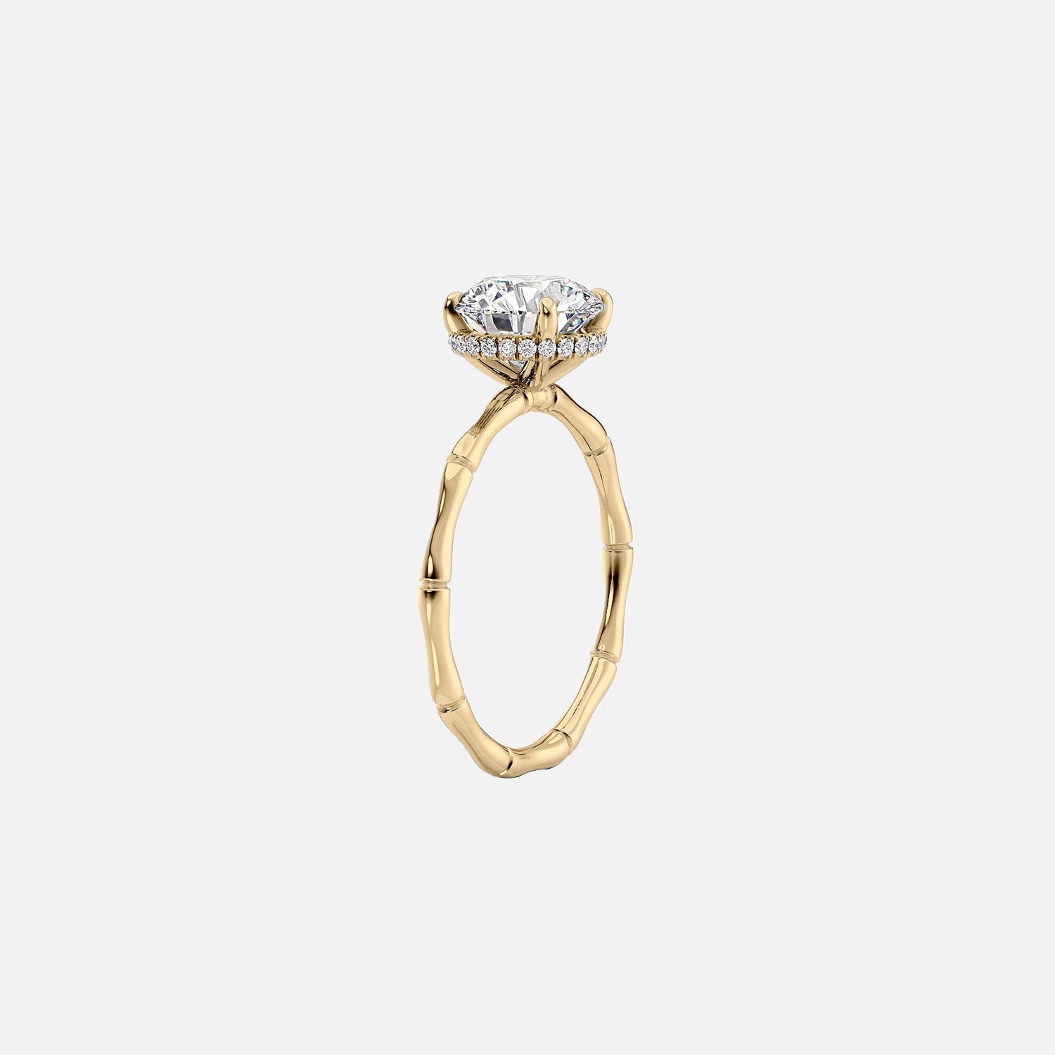  The Eve Oval Lab Diamond Ring 14k Yellow Gold 002