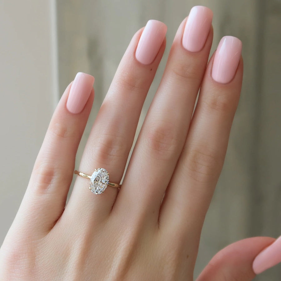  The Eve Oval Lab Diamond Ring 14k Yellow Gold 003