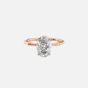  The Eve Oval Moissanite Ring 14k Rose Gold 001