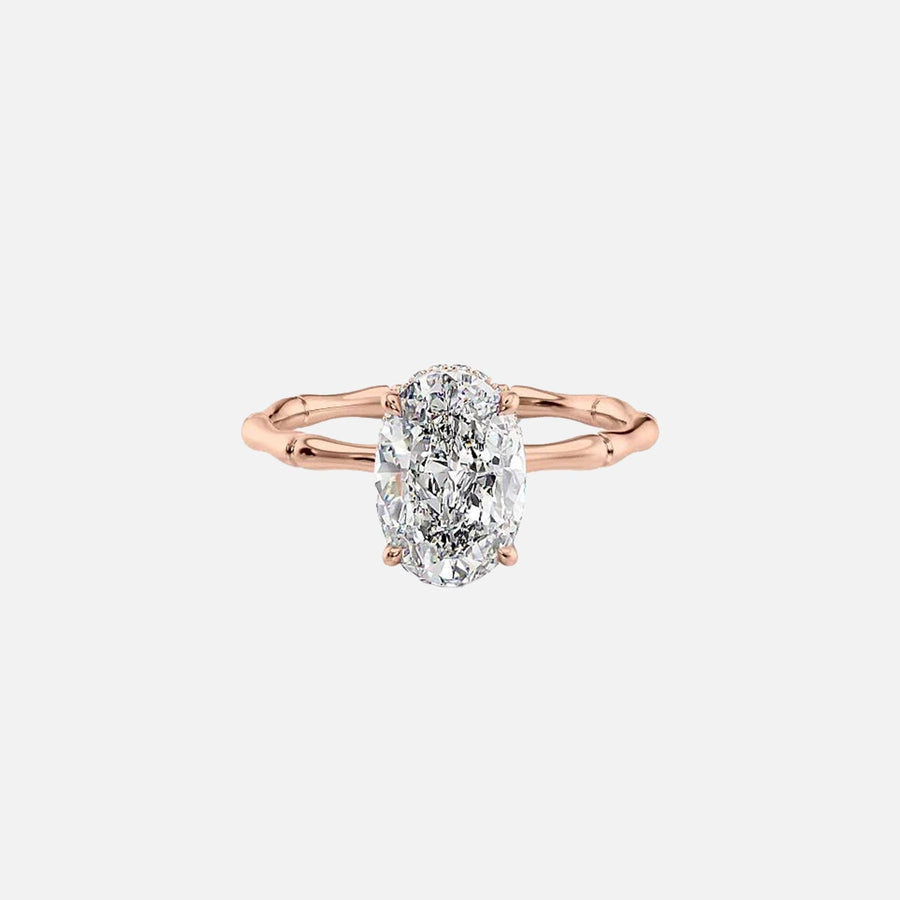  The Eve Oval Moissanite Ring 14k Rose Gold 001