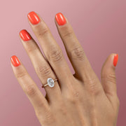  The Eve Oval Moissanite Ring 18k Rose Gold 004