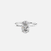  The Eve Oval Moissanite Ring 18k White Gold 001