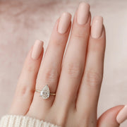  The Eve Pear Lab Diamond Ring 14k Yellow Gold 003
