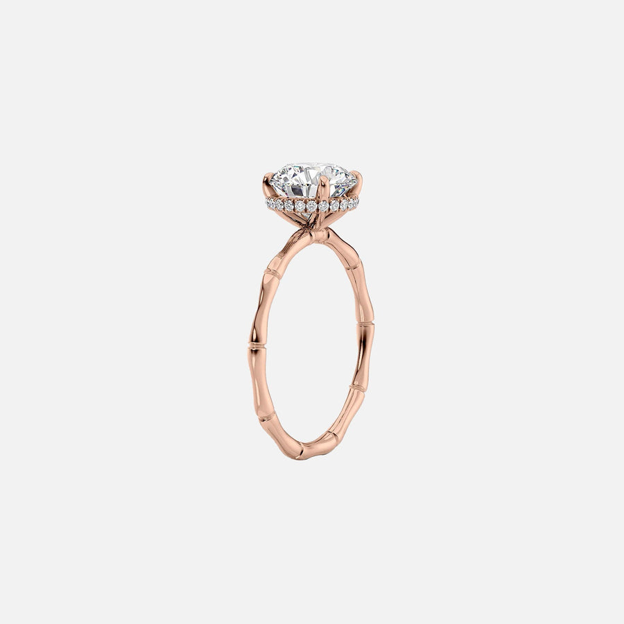  The Eve Princess Lab Diamond Ring 14k Rose Gold 002
