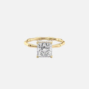  The Eve Princess Lab Diamond Ring 18k Yellow Gold 001