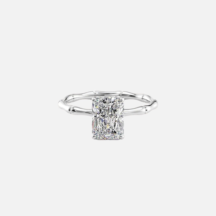  The Eve Radiant Moissanite Ring 14k White Gold 001
