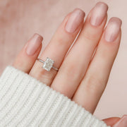  The Eve Radiant Moissanite Ring 14k White Gold 003