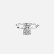  The Eve Radiant Moissanite Ring 18k White Gold 001