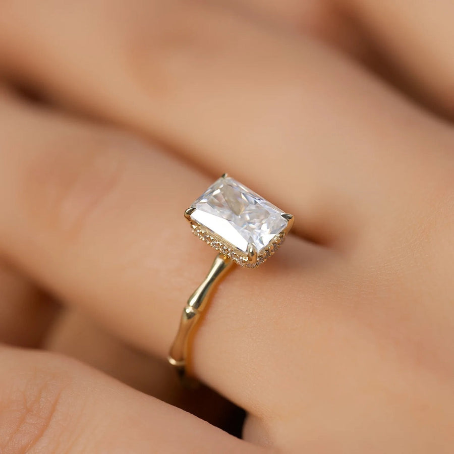  The Eve Radiant Moissanite Ring 18k Yellow Gold 004 Final