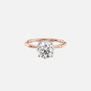  The Eve Round Lab Diamond Ring 14k Rose Gold 001