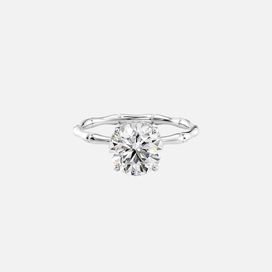  The Eve Round Lab Diamond Ring 14k White Gold 001