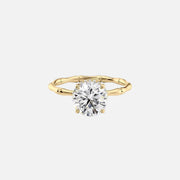 The Eve Round Lab Diamond Ring 14k Yellow Gold 001