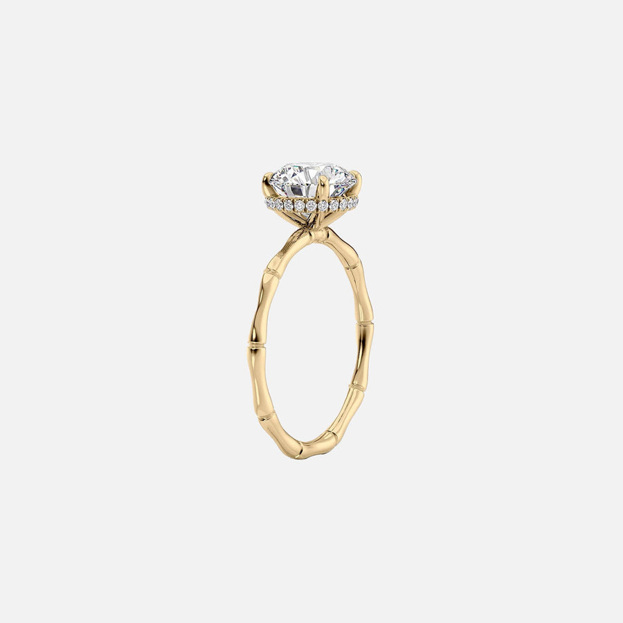  The Eve Round Lab Diamond Ring 14k Yellow Gold 002