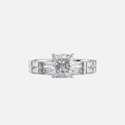  The Hailey Cushion Lab Diamond Ring 14k White Gold 003