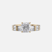  The Hailey Cushion Lab Diamond Ring 14k Yellow Gold 003
