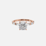  The Hailey Cushion Lab Diamond Ring 18k Rose Gold 001