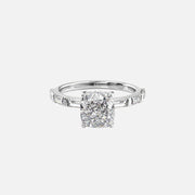  The Hailey Cushion Lab Diamond Ring 18k White Gold 001