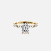 The Hailey Emerald Lab Diamond Ring 14k Yellow Gold 001
