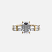  The Hailey Emerald Lab Diamond Ring 14k Yellow Gold 003