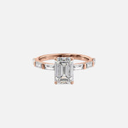  The Hailey Emerald Lab Diamond Ring 18k Rose Gold 001