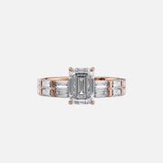  The Hailey Emerald Lab Diamond Ring 18k Rose Gold 003