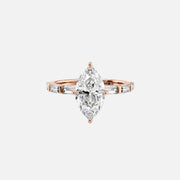  The Hailey Marquise Lab Diamond Ring 14k Rose Gold 001