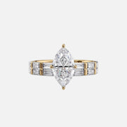  The Hailey Marquise Lab Diamond Ring 14k Yellow Gold 003