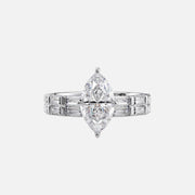  The Hailey Marquise Lab Diamond Ring 18k White Gold 003