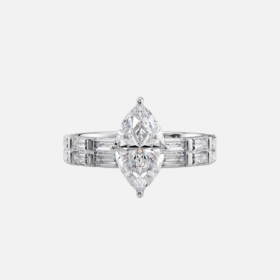  The Hailey Marquise Lab Diamond Ring 18k White Gold 003