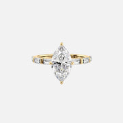  The Hailey Marquise Lab Diamond Ring 18k Yellow Gold 001