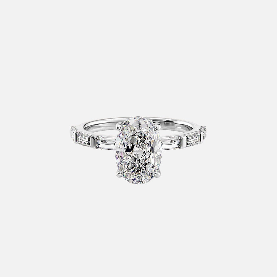  The Hailey Oval Lab Diamond Ring 14k White Gold 001