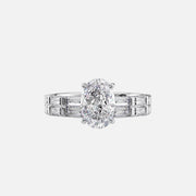  The Hailey Oval Lab Diamond Ring 14k White Gold 003