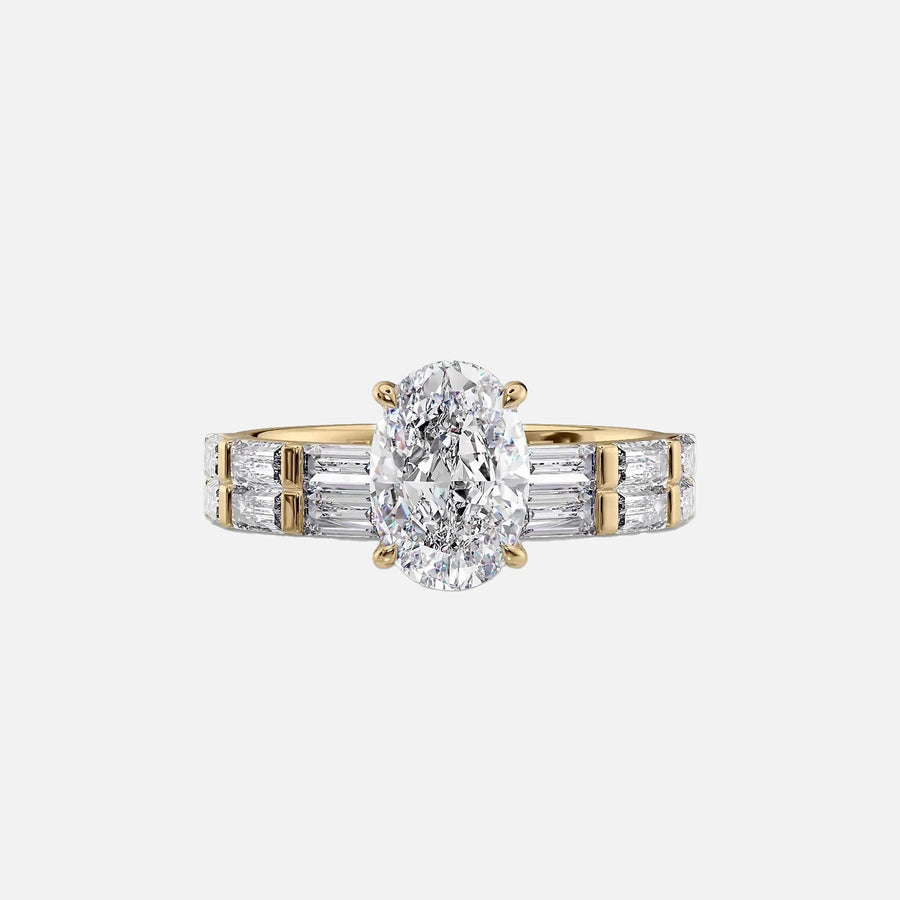  The Hailey Oval Lab Diamond Ring 14k Yellow Gold 003