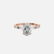  The Hailey Oval Lab Diamond Ring 18k Rose Gold 001