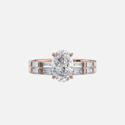  The Hailey Oval Lab Diamond Ring 18k Rose Gold 003