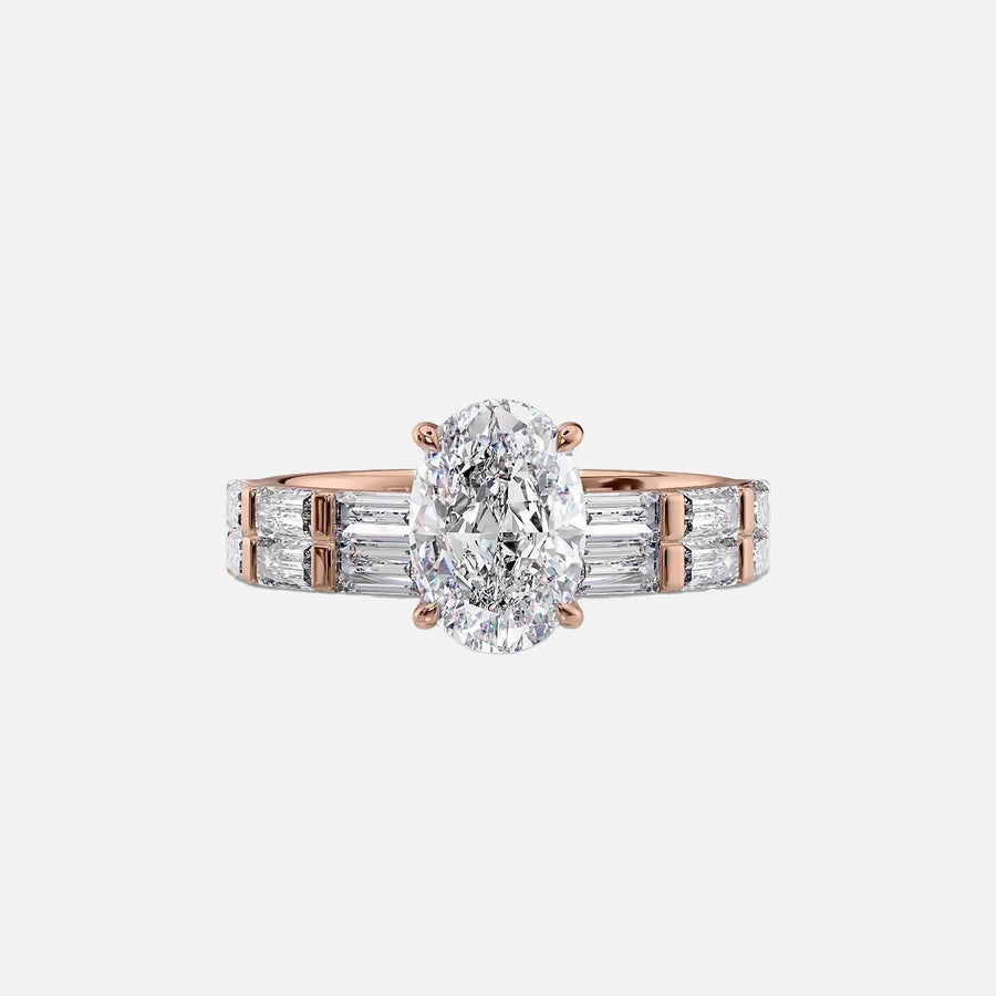  The Hailey Oval Lab Diamond Ring 18k Rose Gold 003