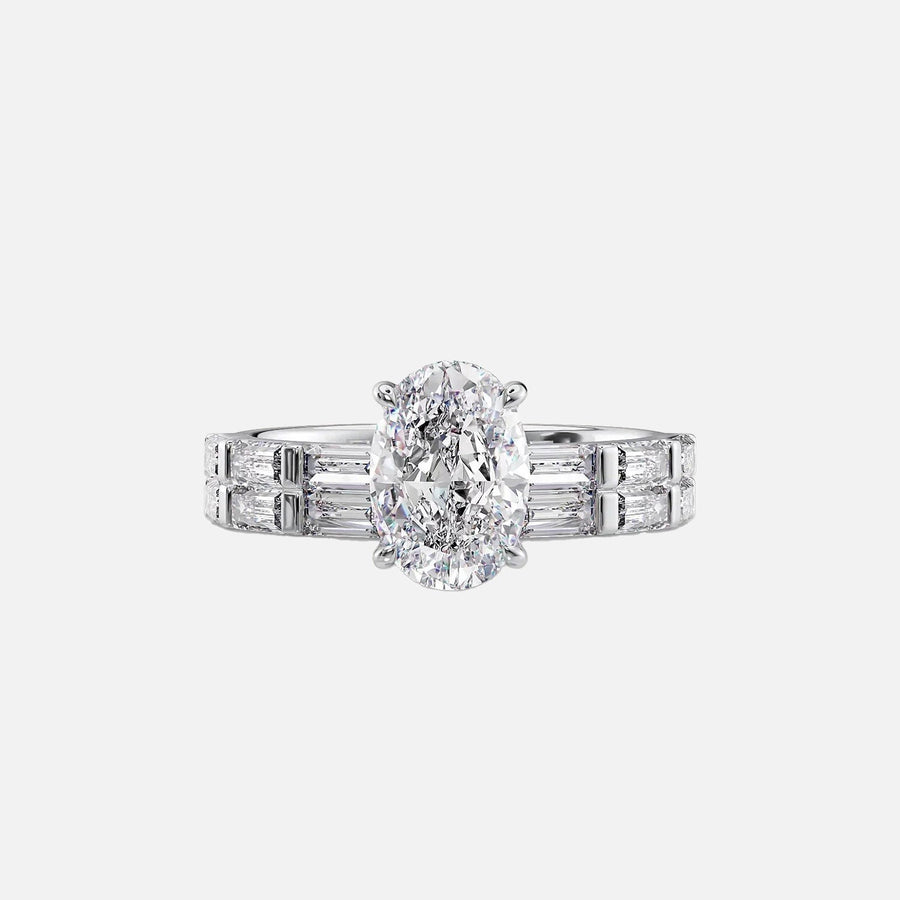  The Hailey Oval Lab Diamond Ring 18k White Gold 003