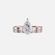  The Hailey Pear Lab Diamond Ring 14k Rose Gold 003