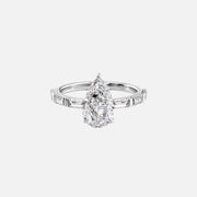  The Hailey Pear Lab Diamond Ring 18k White Gold 001