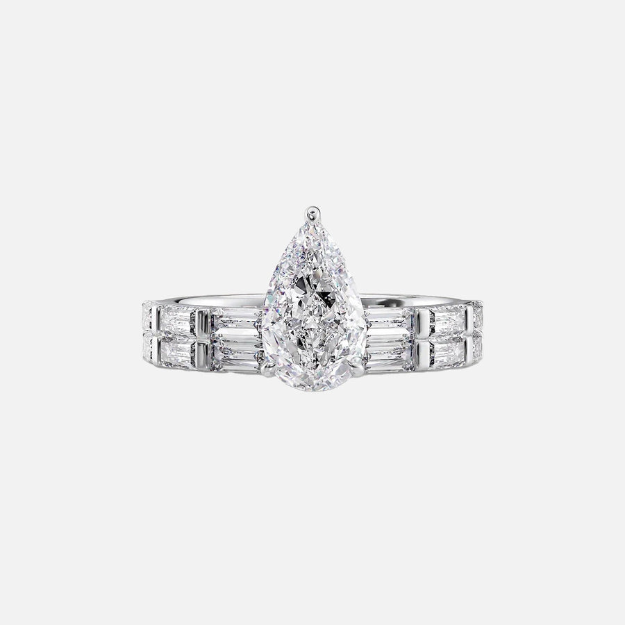  The Hailey Pear Lab Diamond Ring 18k White Gold 003