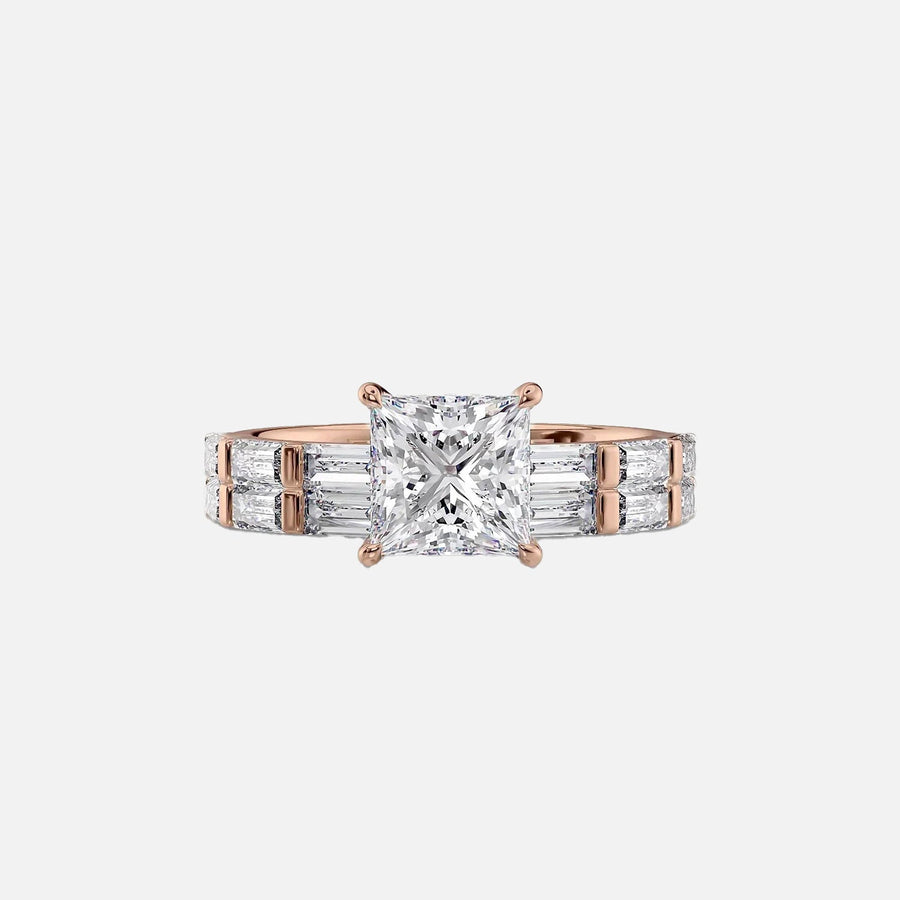  The Hailey Princess Lab Diamond Ring 14k Rose Gold 003