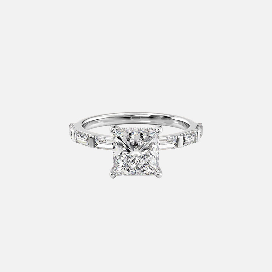  The Hailey Princess Lab Diamond Ring 14k White Gold 001