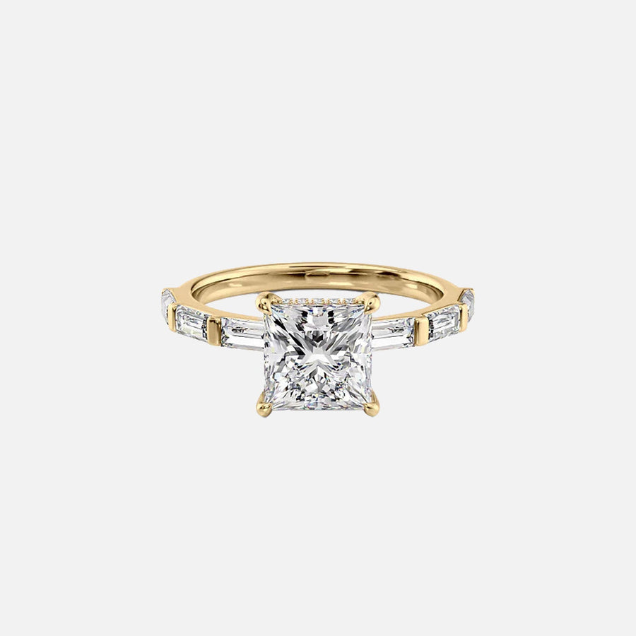 The Hailey Princess Lab Diamond Ring 14k Yellow Gold 001