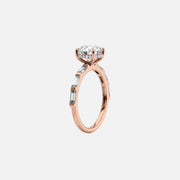  The Hailey Princess Lab Diamond Ring 18k Rose Gold 002