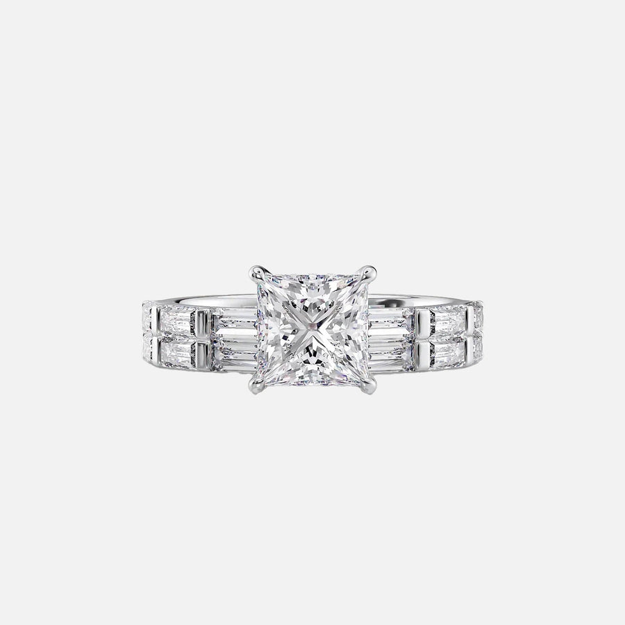  The Hailey Princess Lab Diamond Ring 18k White Gold 003