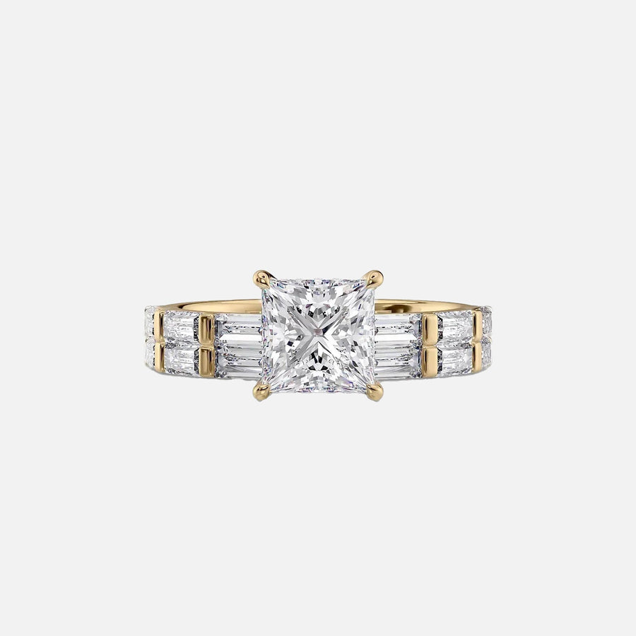  The Hailey Princess Lab Diamond Ring 18k Yellow Gold 003