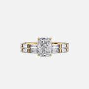  The Hailey Radiant Moissanite Ring 18k Yellow Gold 003