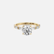 The Hailey Round Lab Diamond Ring 14k Yellow Gold 001